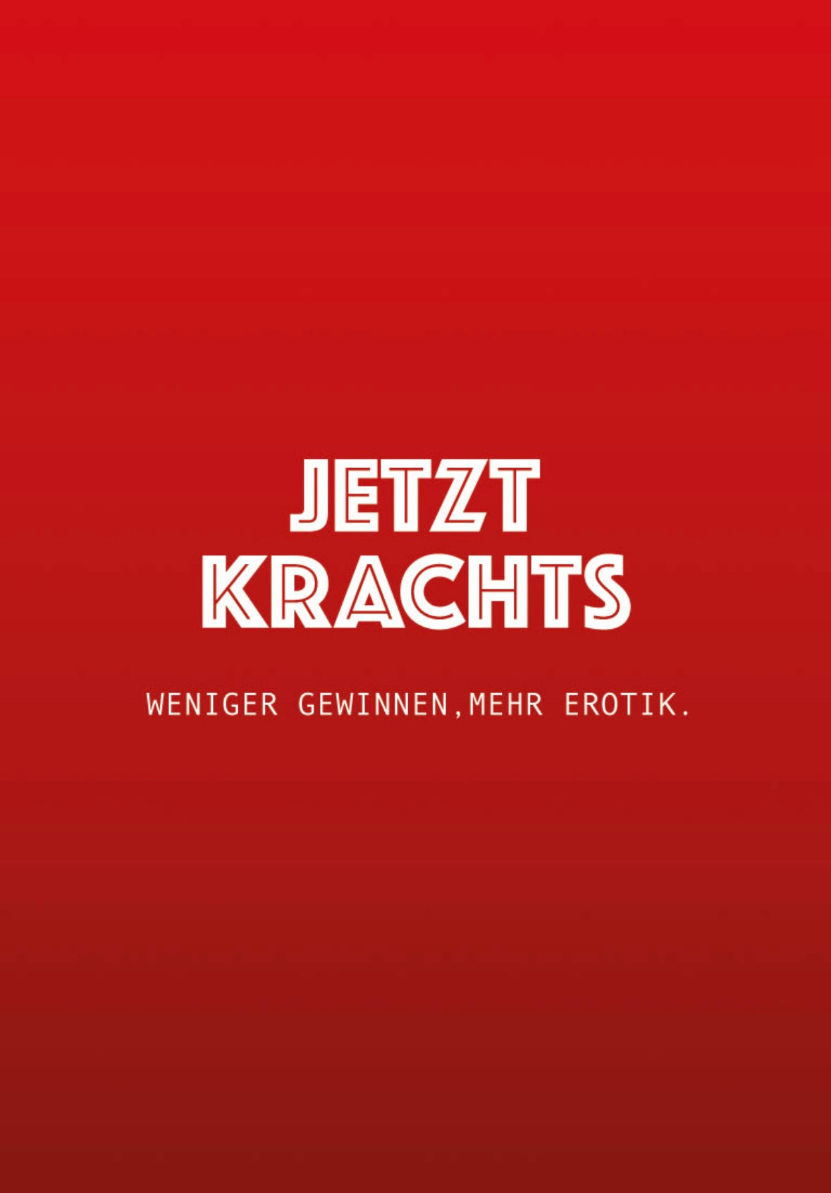 Jetzt Krachts Erotik